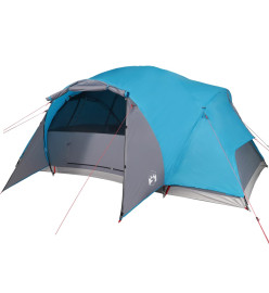 Tente de camping 8 personnes bleu 360x430x195 cm taffetas 190T