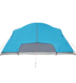 Tente de camping 8 personnes bleu 360x430x195 cm taffetas 190T