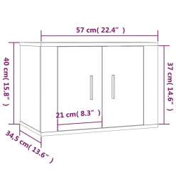 Ensemble de meubles TV 3 pcs Blanc brillant Bois d'ingénierie