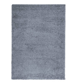 Tapis shaggy à poils longs moderne bleu 240x340 cm