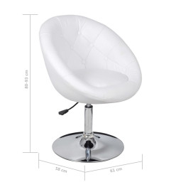 Tabouret de bar Blanc Similicuir