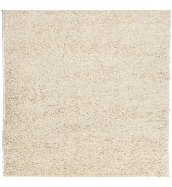 Tapis shaggy à poils longs moderne doré 200x200 cm