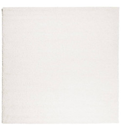 Tapis shaggy à poils longs moderne crème 200x200 cm