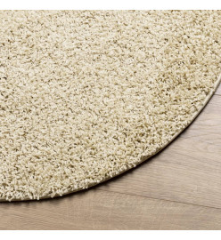 Tapis shaggy à poils longs moderne doré Ø 200 cm