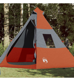 Tente de camping 7 personnes 350x350x280 cm taffetas 185T