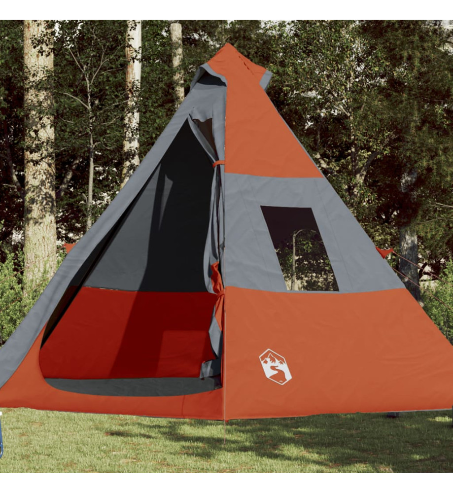 Tente de camping 7 personnes 350x350x280 cm taffetas 185T