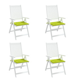 Coussins de chaise de jardin 4 pcs vert vif 50x50x3 cm