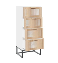 Buffet haut blanc 40x30x95 cm bois d'ingénierie