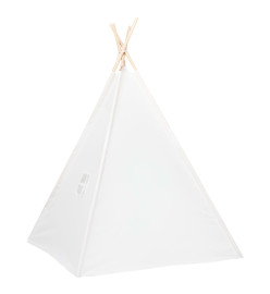 Tente tipi d'enfants avec sac Peau de pêche Blanc 120x120x150cm