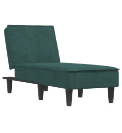 Chaise longue vert foncé velours