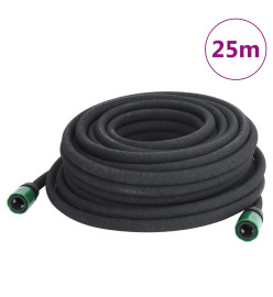 Tuyau d'arrosage de jardin noir 0,6" 25 m caoutchouc