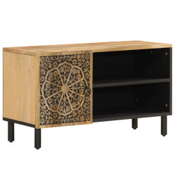 Meuble TV 80x31x46 cm bois massif de manguier