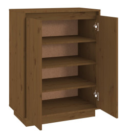 Armoire à chaussures Marron miel 60x35x80 cm Bois de pin massif