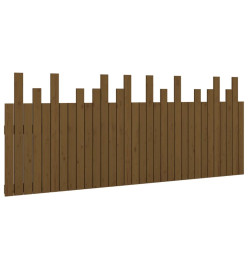 Tête de lit murale Marron miel 204x3x80 cm Bois massif de pin