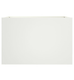 Jardinière blanc 62x47x46 cm acier laminé à froid