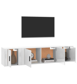 Ensemble de meubles TV 3 pcs Blanc brillant Bois d'ingénierie