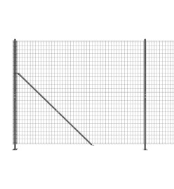 Clôture en treillis métallique avec bride anthracite 2,2x10 m