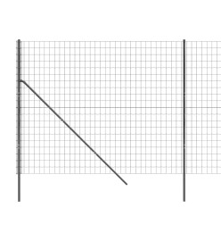 Clôture en treillis métallique anthracite 2,2x10 m