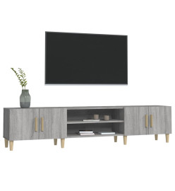 Meuble TV sonoma gris 180x31,5x40 cm bois d'ingénierie