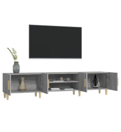 Meuble TV sonoma gris 180x31,5x40 cm bois d'ingénierie