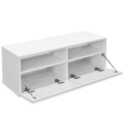 Meubles TV Bois d’ingénierie 95x35x36 cm Blanc