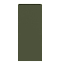 Jardinière vert olive 32x27,5x75 cm acier laminé à froid
