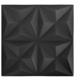 Panneaux muraux 3D 48 pcs 50x50 cm Noir origami 12 m²