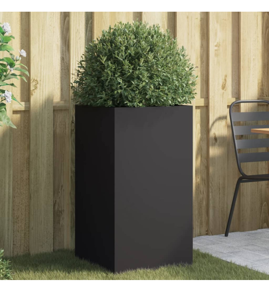 Jardinière noir 42x38x75 cm acier laminé à froid