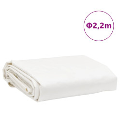 Bâche blanc Ø 2,2 m 600 /m²