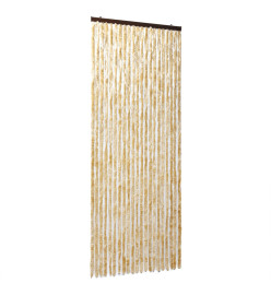 Rideau anti-mouches beige 100x230 cm chenille