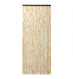 Rideau anti-mouches beige 100x230 cm chenille