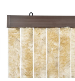 Rideau anti-mouches beige 100x230 cm chenille