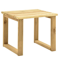 Chaise longue de jardin avec table et coussin Pin imprégné