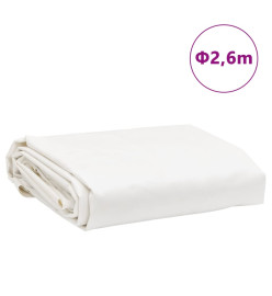 Bâche blanc Ø 2,6 m 600 /m²