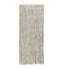 Rideau anti-mouches gris clair et gris foncé 100x200cm chenille