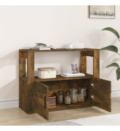 Buffet Chêne fumé 80x30x60 cm Bois d'ingénierie