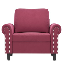 Fauteuil Rouge bordeaux 60 cm Velours