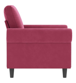 Fauteuil Rouge bordeaux 60 cm Velours