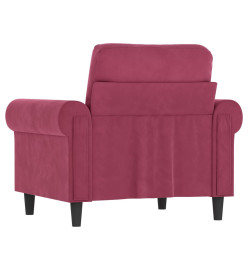 Fauteuil Rouge bordeaux 60 cm Velours