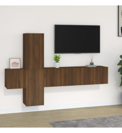 Ensemble de meubles TV 5 pcs Chêne marron Bois d'ingénierie