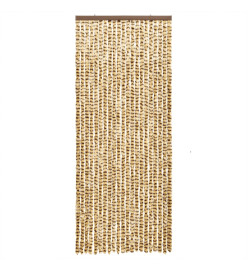 Rideau anti-mouches beige et marron 56x200 cm chenille