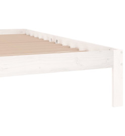 Cadre de lit Blanc Bois de pin massif 200x200 cm