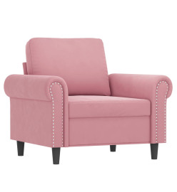 Fauteuil Rose 60 cm Velours