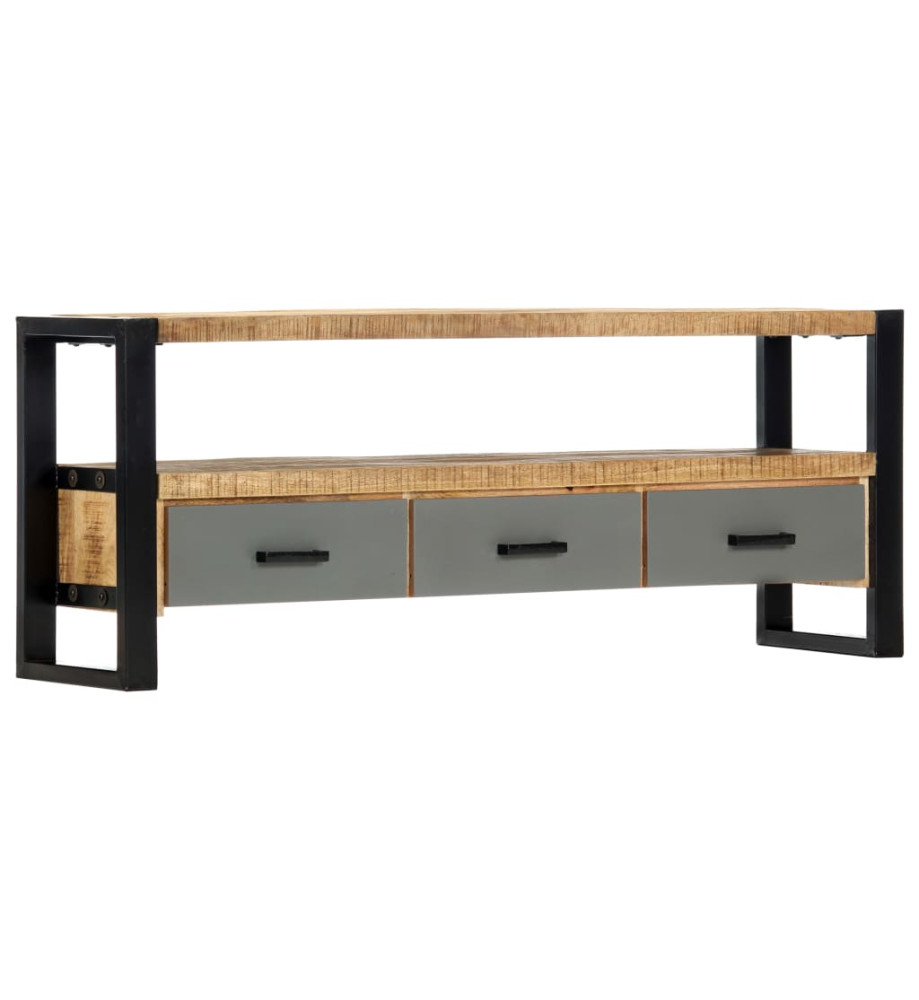 Meuble TV 130 x 30 x 50 cm Bois massif de manguier