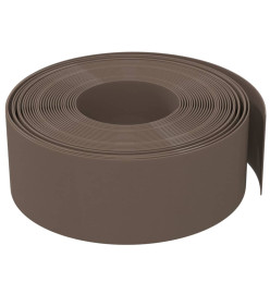 Bordures de jardin 4 pcs marron 10 m 20 cm polyéthylène