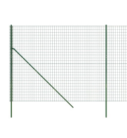 Clôture en treillis métallique vert 1,4x25 m acier galvanisé