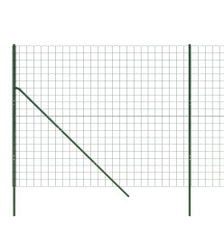 Clôture en treillis métallique vert 1,6x25 m acier galvanisé