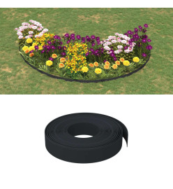 Bordures de jardin 2 pcs noir 10 m 10 cm polyéthylène