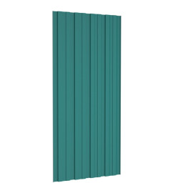 Panneaux de toiture 12 pcs Acier galvanisé Vert 100x45 cm