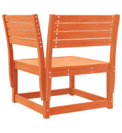Salon de jardin 6 pcs cire marron bois de pin massif